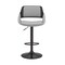 Armen Living Colby Adjustable Gray Faux Leather and Black Finish Bar Stool LCCYBABLGR - alternate 5